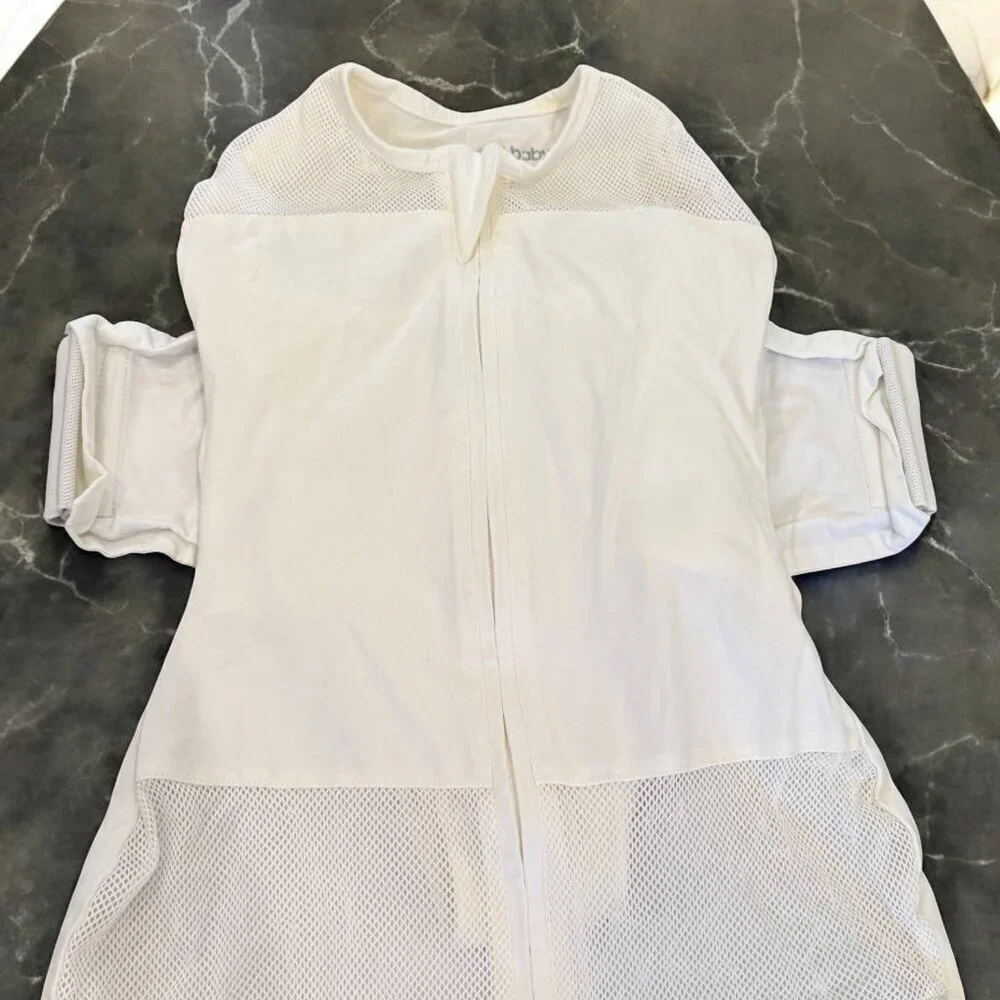 Happiest Baby 100% Organic SNOO Sleep Sack Size Med (12-18 Lbs) Ivory/Off White